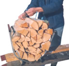 Tying the firewood bundle