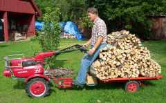 Brennholz transportieren